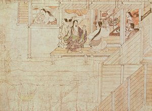 Detalle de Shigisan Engi Emaki, Período Kamakura de Japanese School